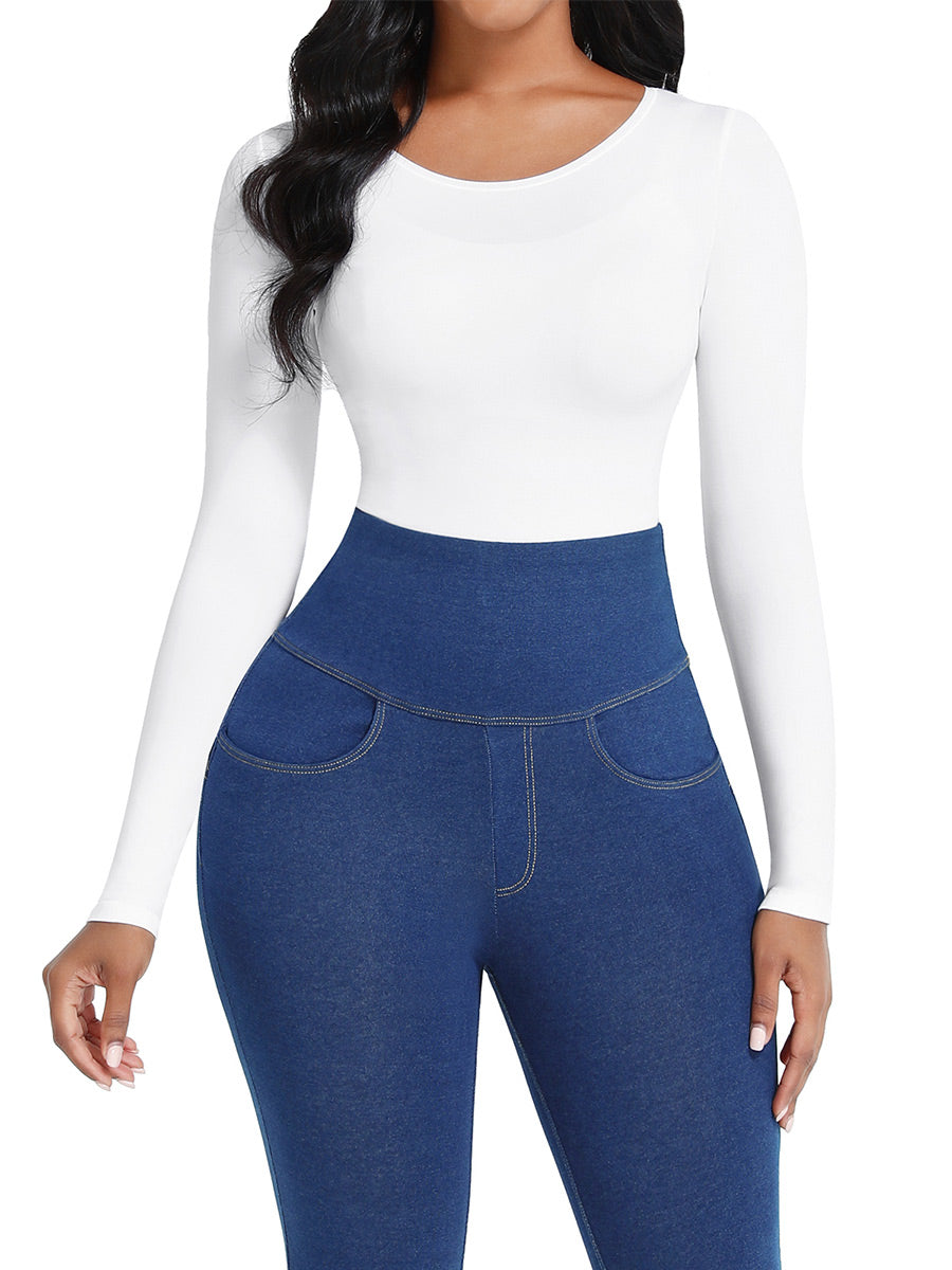 Long Sleeve Seamless Bodysuit Shapewear