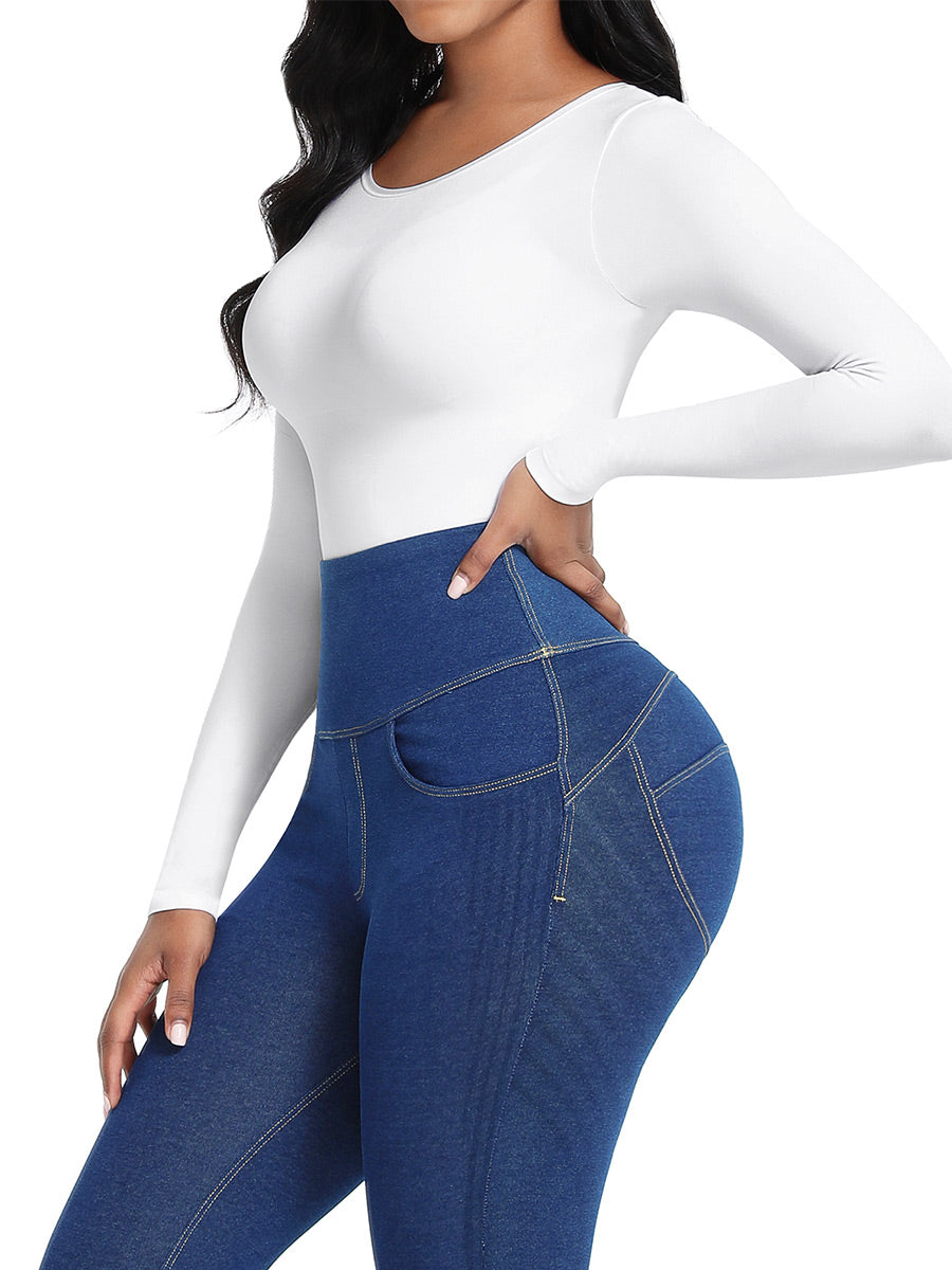 Long Sleeve Seamless Bodysuit Shapewear