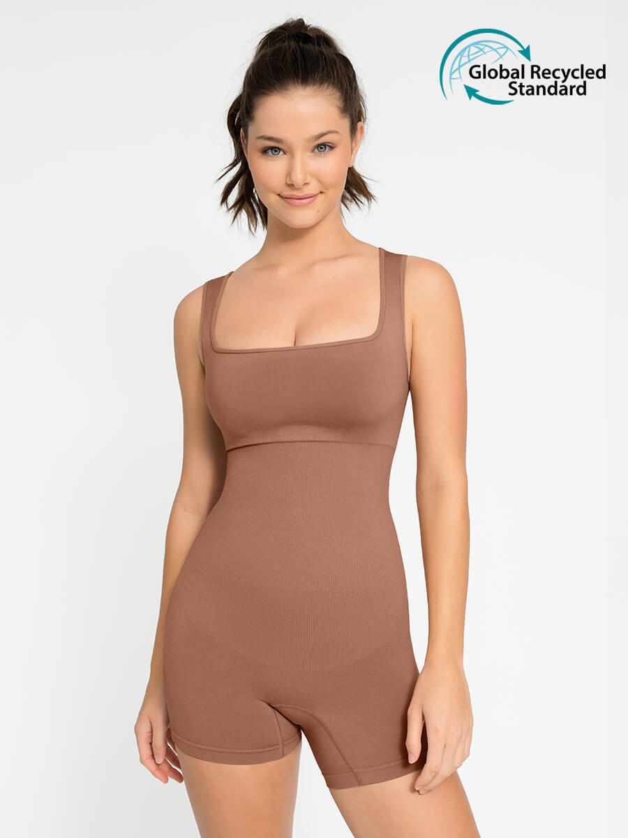 Seamless Square Neck Bodysuit Shapewear