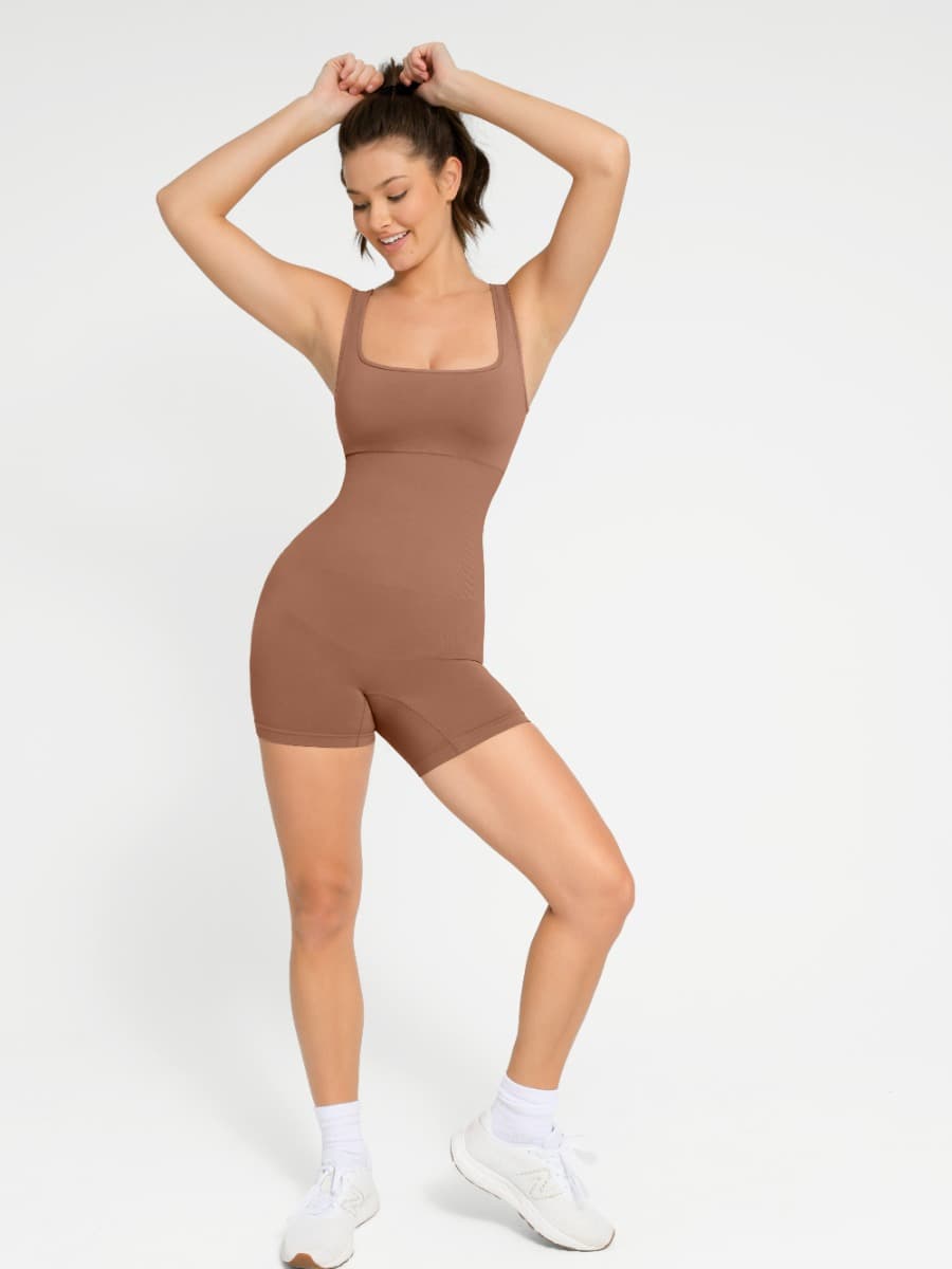 Seamless Square Neck Bodysuit Shapewear