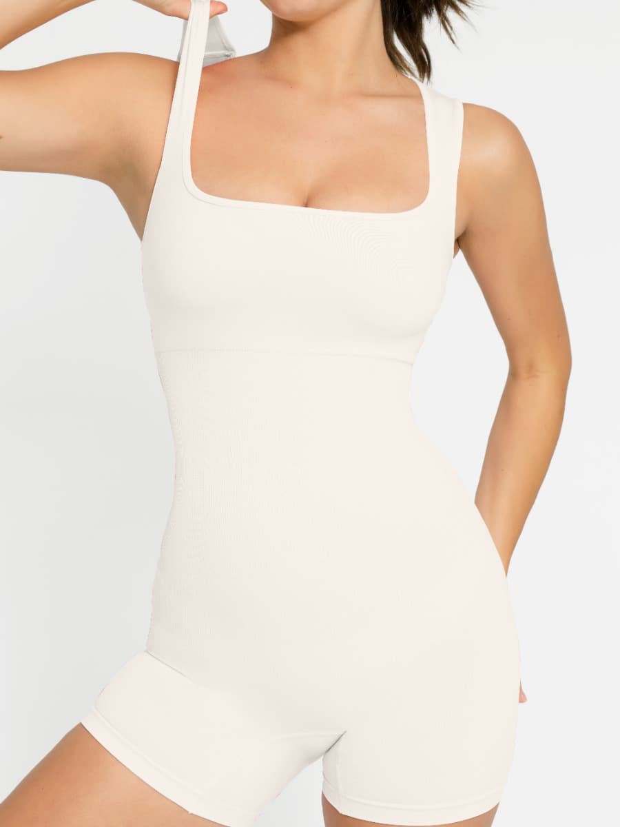 Seamless Square Neck Bodysuit Shapewear