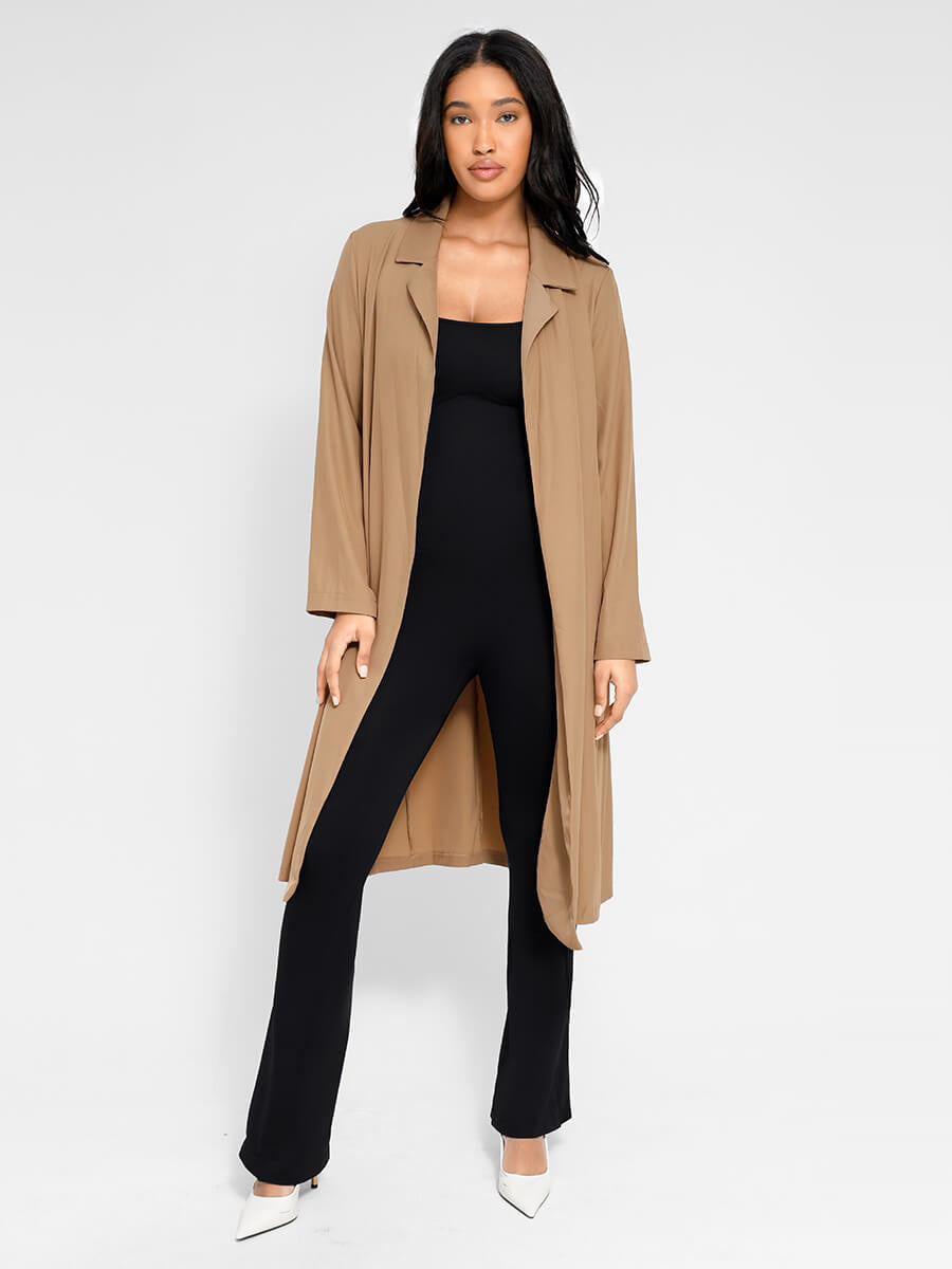 Seamless Flared Jumpsuit with Square Neck