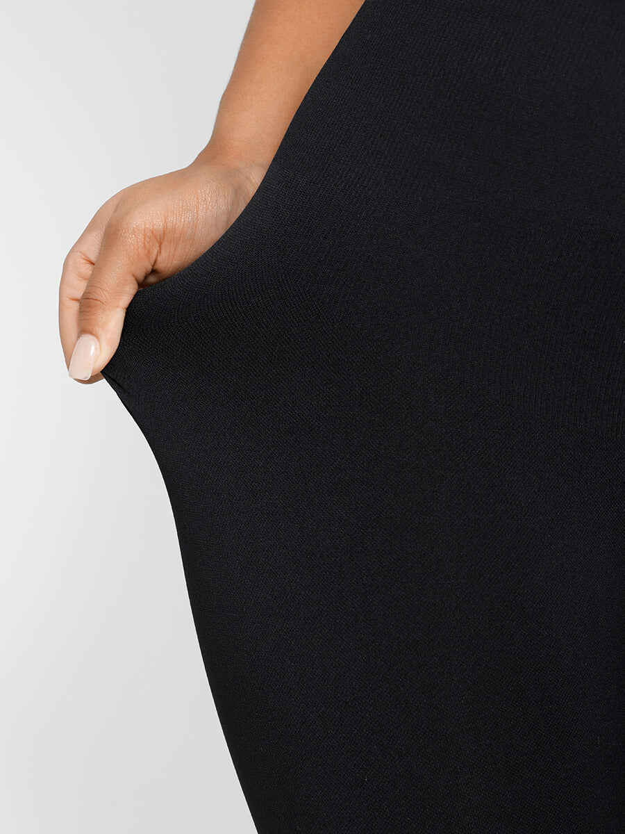 Seamless Flared Jumpsuit with Square Neck